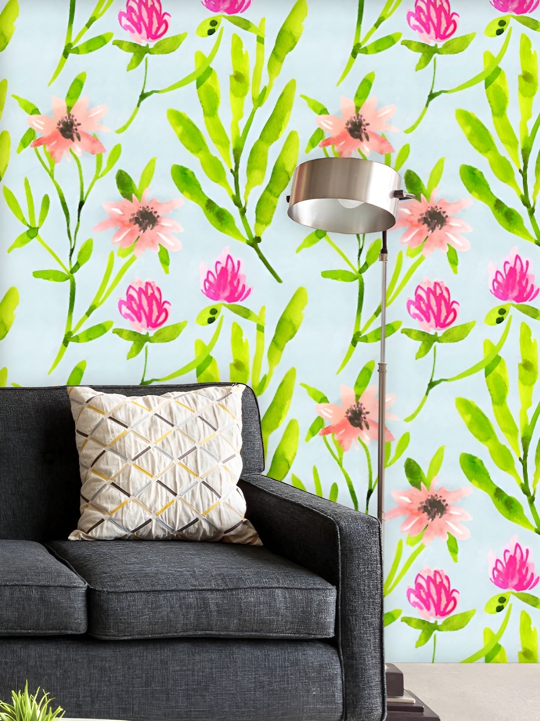 

ArtzFolio Printed UV-Resistant Anti-Bacterial Botanical Pattern Peel & Stick Wallpaper, Multi