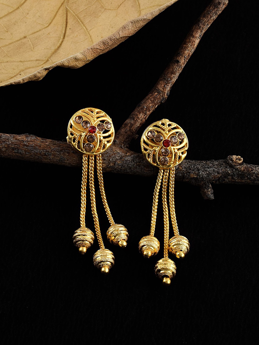 

MEMOIR 24KT Gold Plated Contemporary Drop Earrings