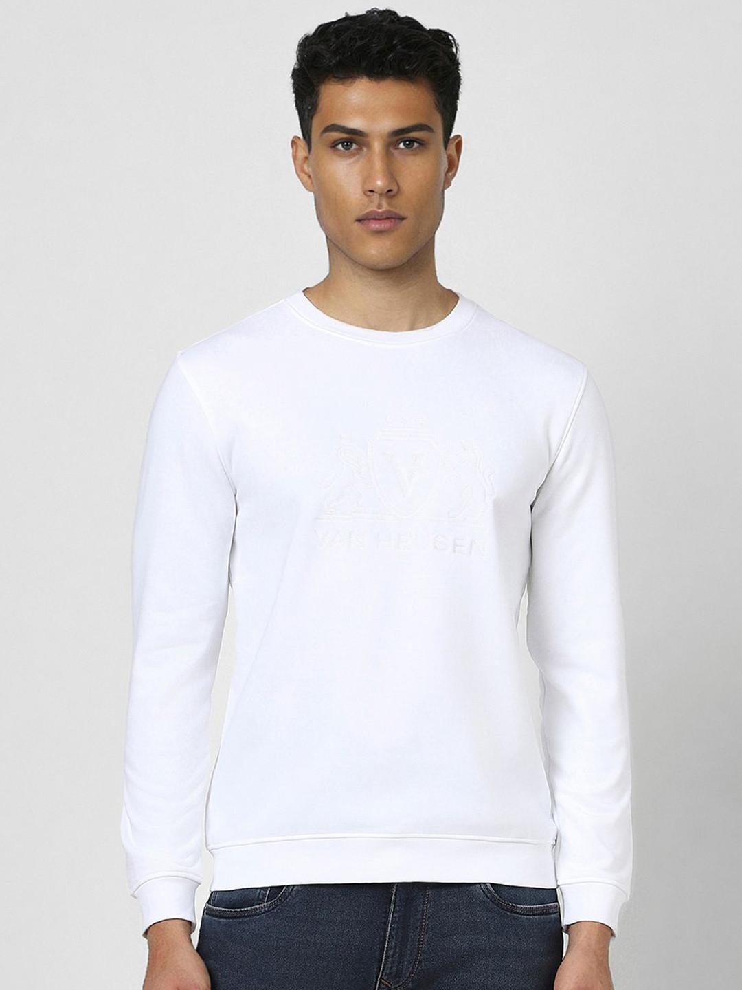 

Van Heusen Sport Men Round Neck Sweatshirt, White