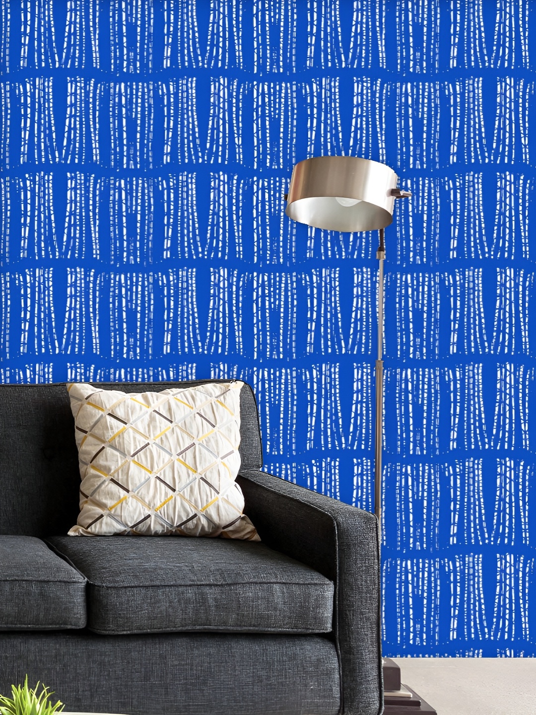 

ArtzFolio Printed UV-Resistant Anti-Bacterial Abstract Indigo Tie Dye Batik Peel & Stick Wallpaper, Multi