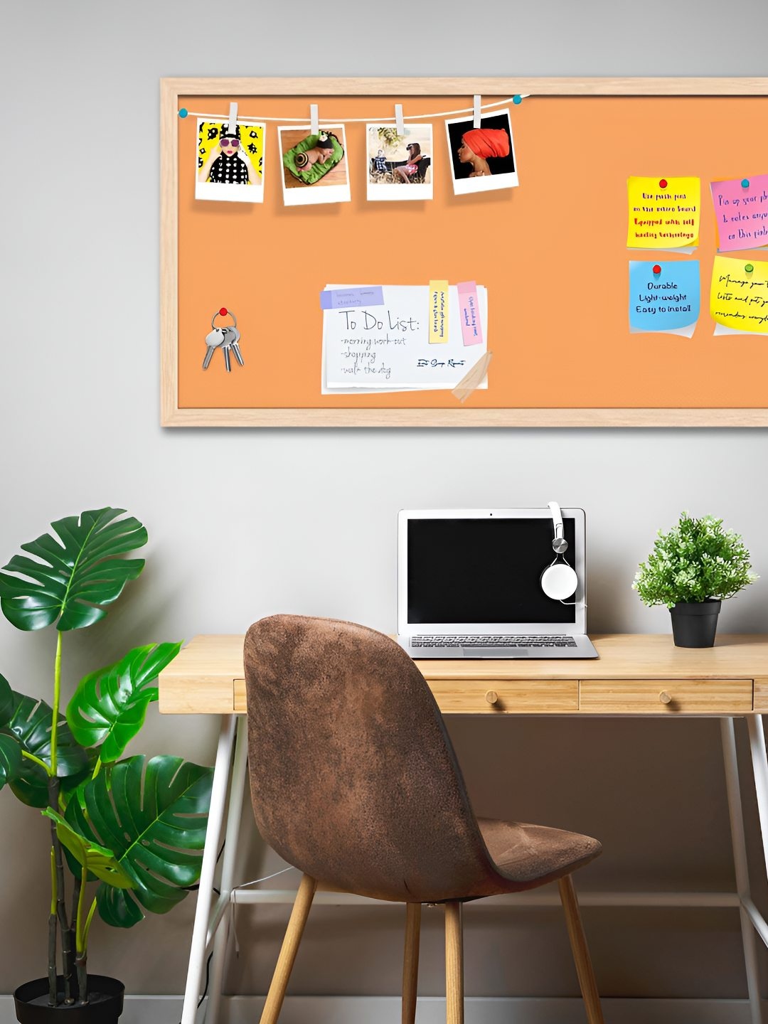 

ArtzFolio Wooden Notice Pin Board, Brown
