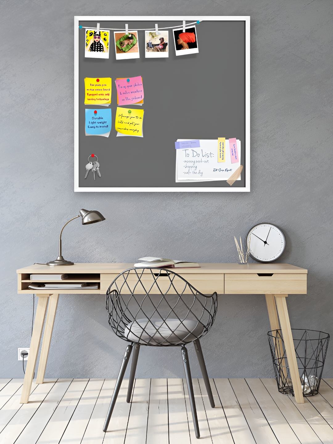 

ArtzFolio Wooden Notice Board, Grey