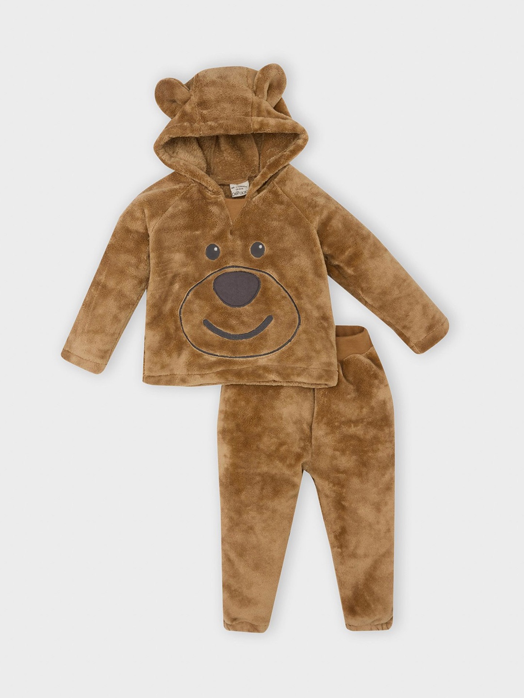 

DeFacto Boys Self Design Hooded Long Sleeves Sweatshirt With Trouser, Brown