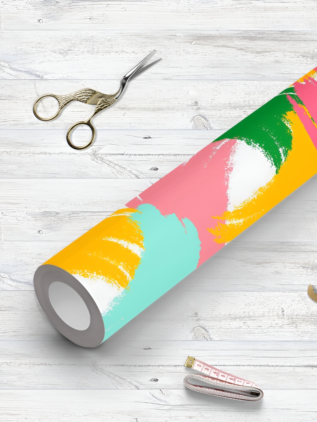 

ArtzFolio White & Green Printed UV Resistant Wallpaper