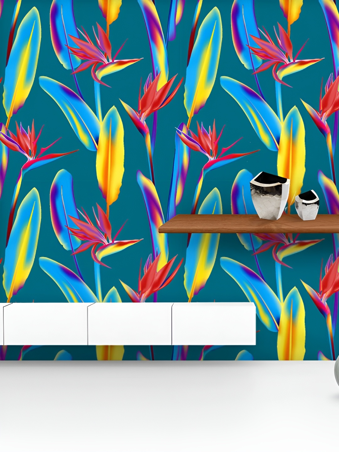 

ArtzFolio Printed UV-Resistant Anti-Bacterial South African Crane Flower Peel & Stick Wallpaper, Multi