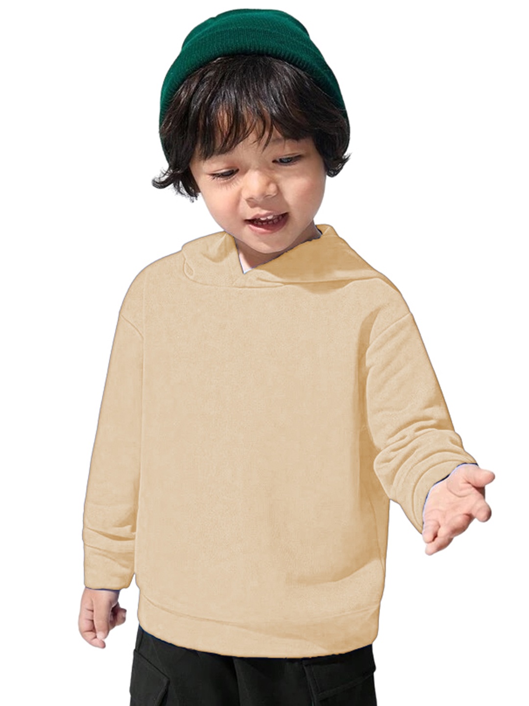 

TABADTOD Kids Hooded Dry Fit Sweatshirt, Beige