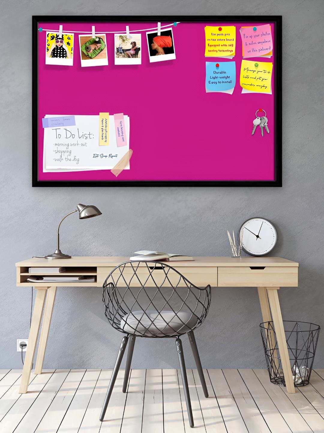 

ArtzFolio Wooden Notice Pin Board, Pink