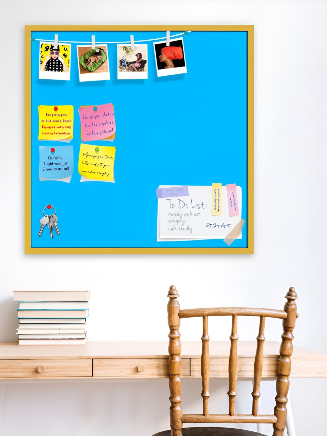 

ArtzFolio Wooden Notice Pin Board, Blue