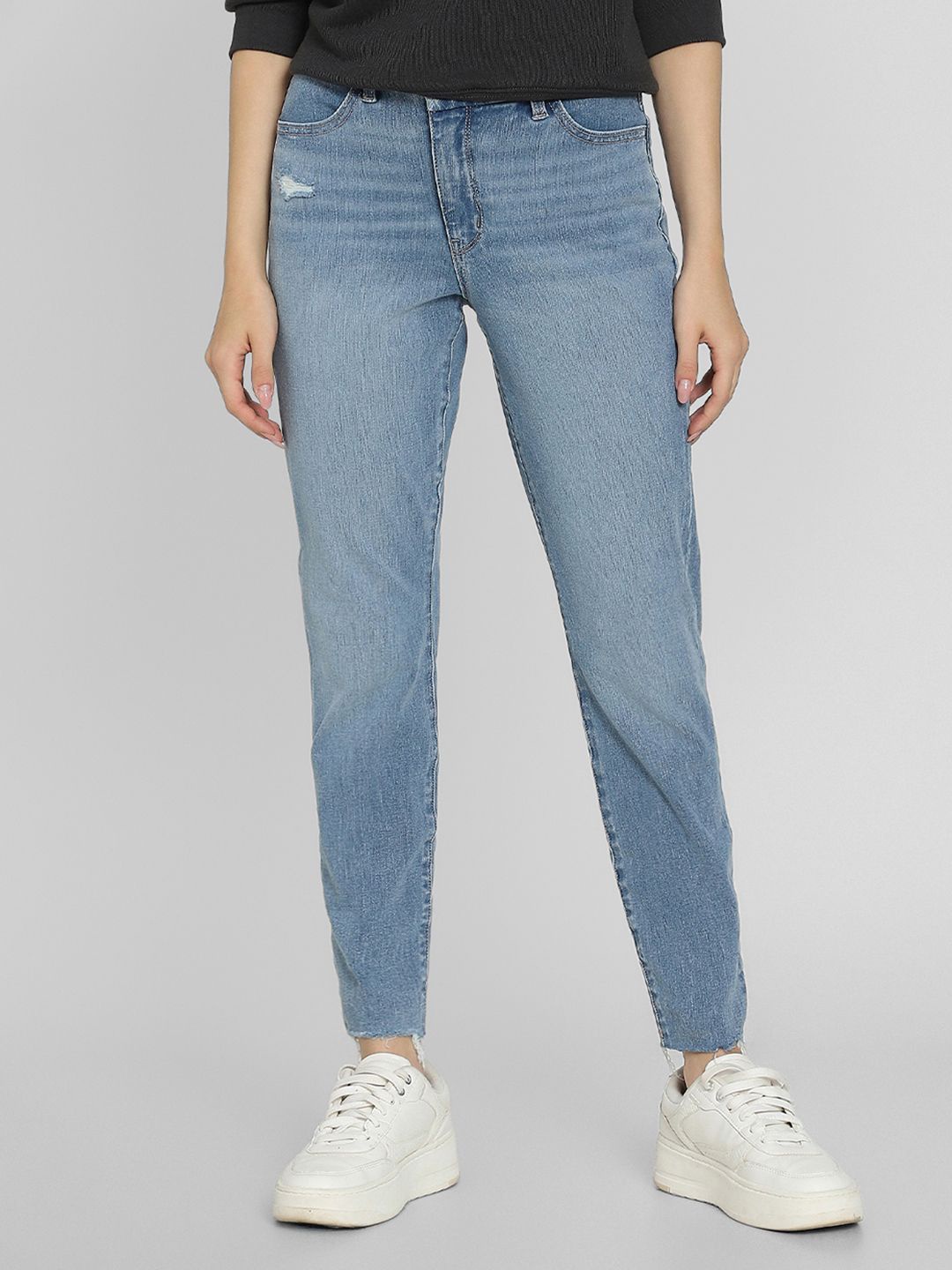 

AMERICAN EAGLE OUTFITTERS Women Cotton Skinny Fit High-Rise Stretchable Jeans, Blue