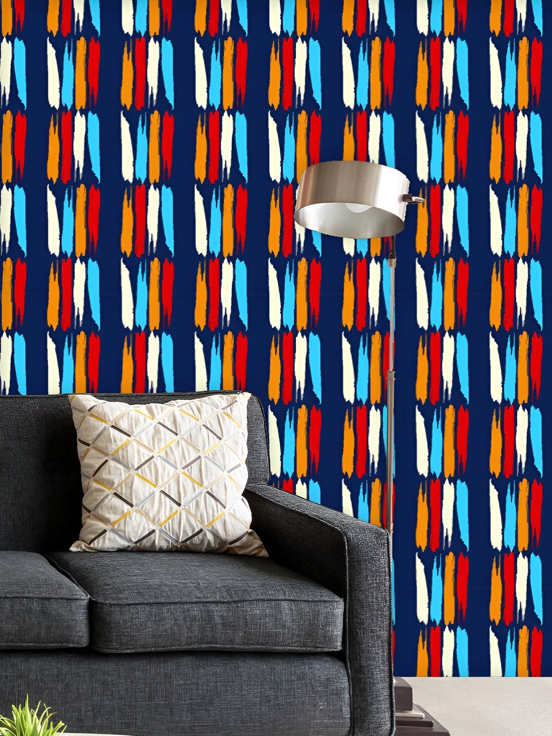 

ArtzFolio Printed UV-Resistant Anti-Bacterial Ethnic Boho Tribal Peel & Stick Wallpaper, Multi