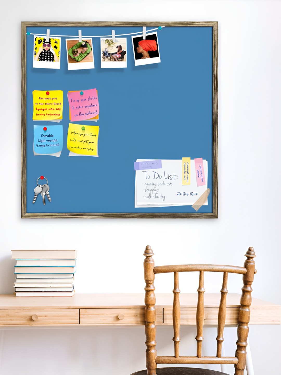 

ArtzFolio Wooden Notice Pin Board, Blue