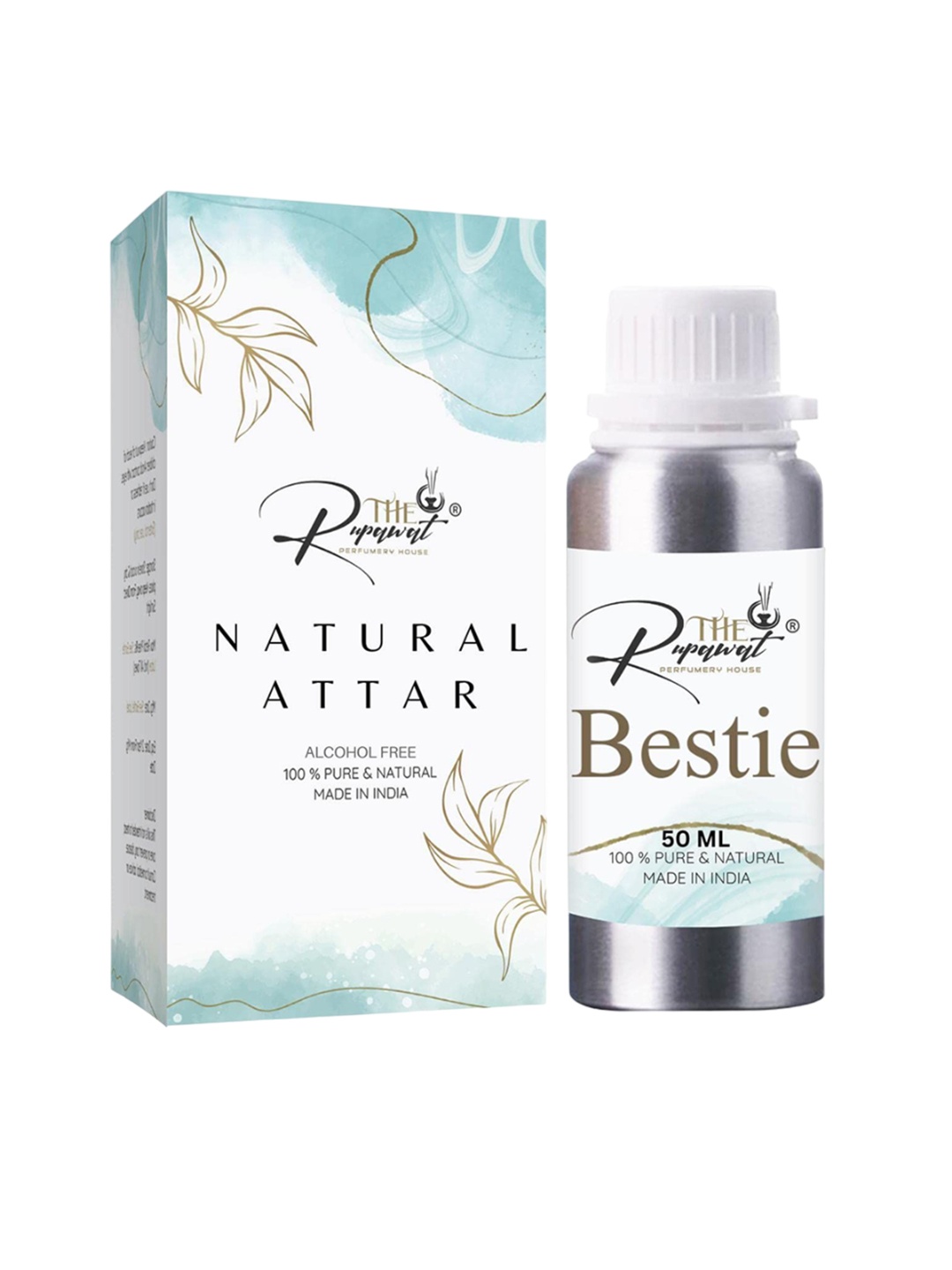 

THE RUPAWAT Perfumery House Bestie 100% Natural & Pure Alcohol Free Attar-50ml, Transparent