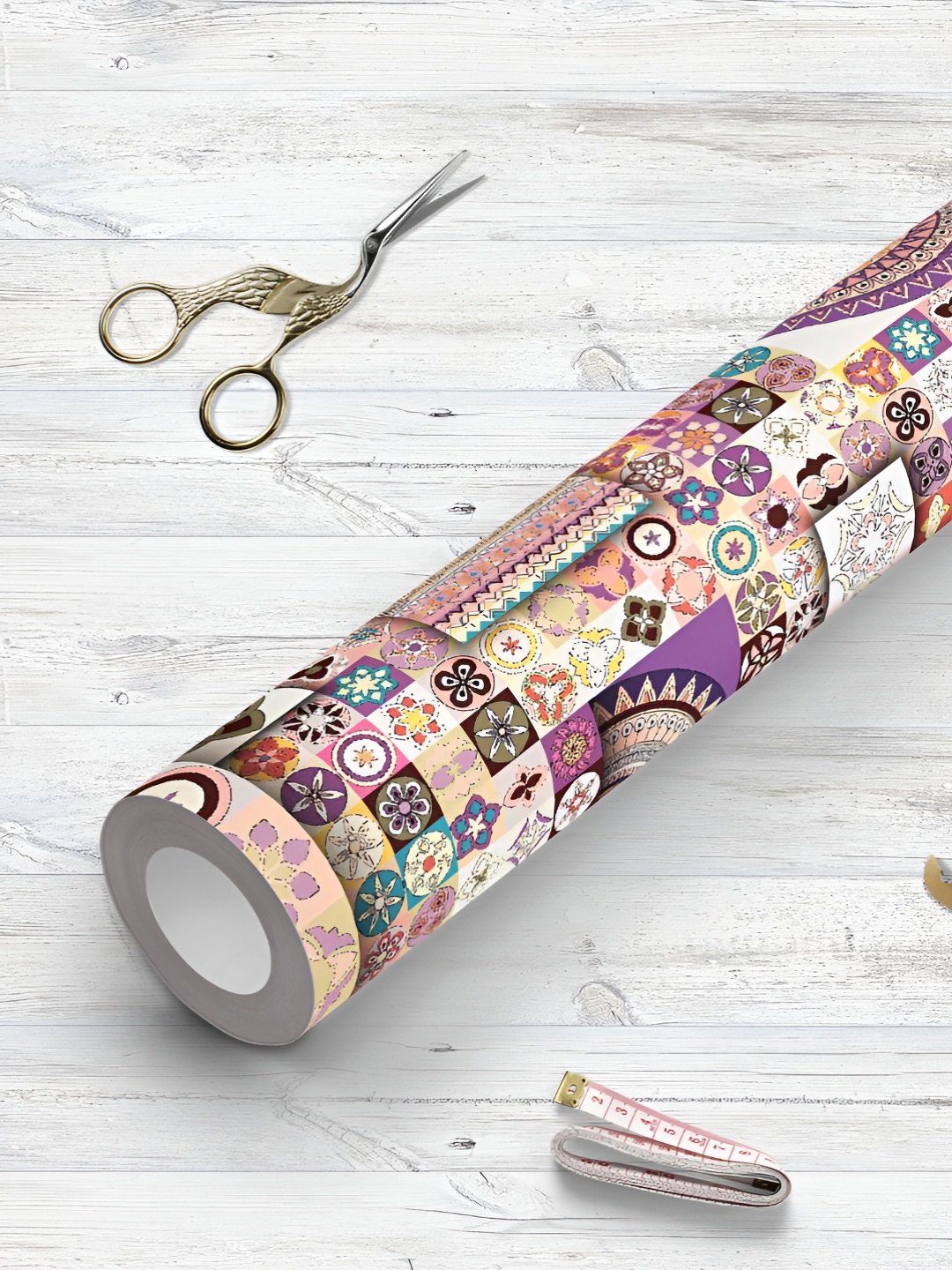 

ArtzFolio Purple & Pink Floral Printed UV Resistant Wallpaper