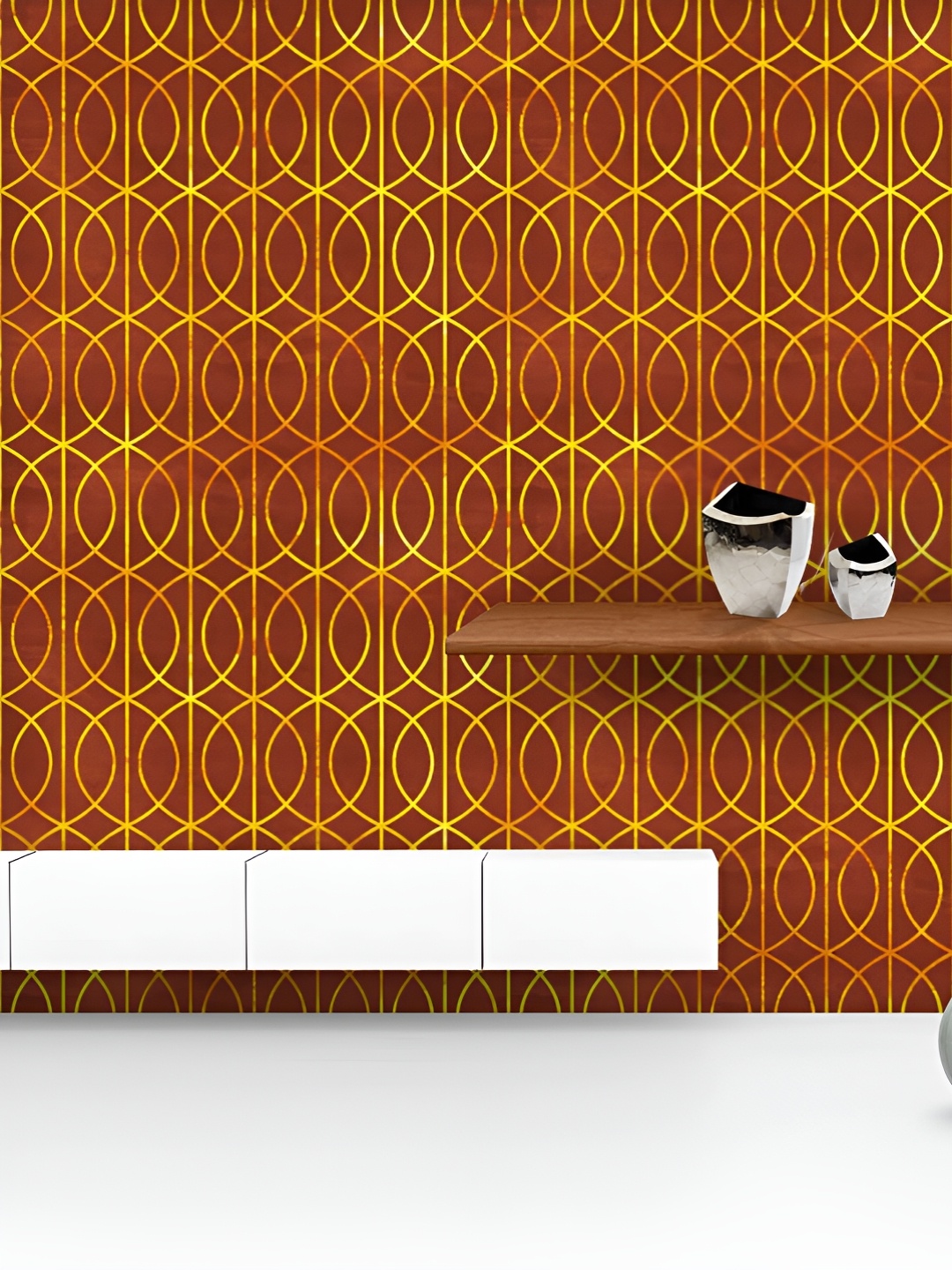 

ArtzFolio Printed UV-Resistant Anti-Bacterial Deco Geometric Pattern Peel & Stick Wallpaper, Multi