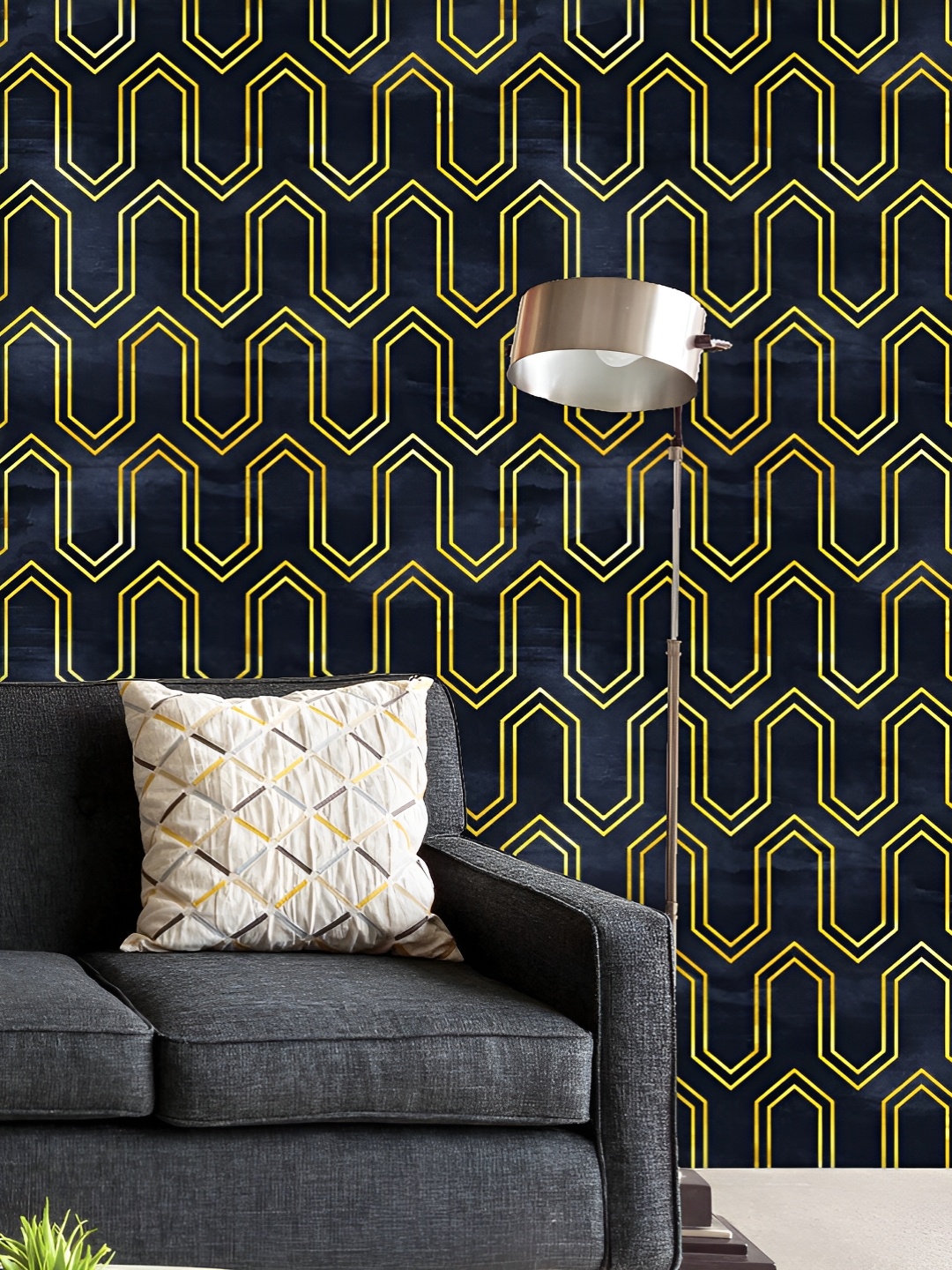 

ArtzFolio Printed UV-Resistant Anti-Bacterial Deco Geometric Pattern Peel & Stick Wallpaper, Multi