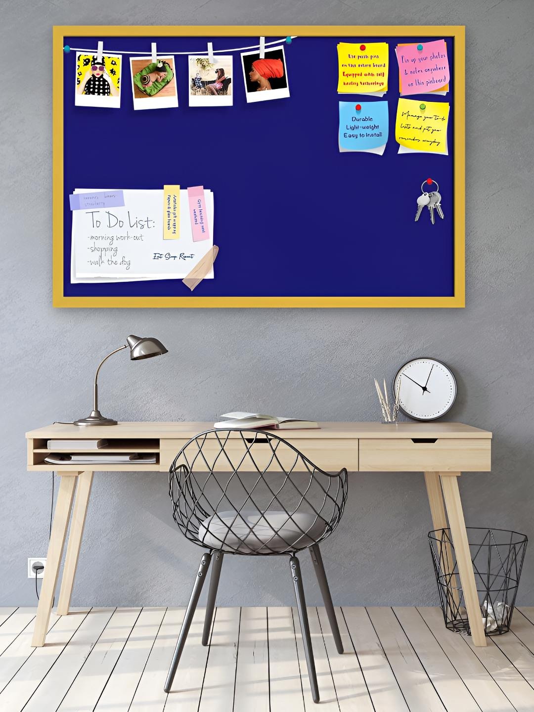 

ArtzFolio Wooden Notice Pin Board, Blue