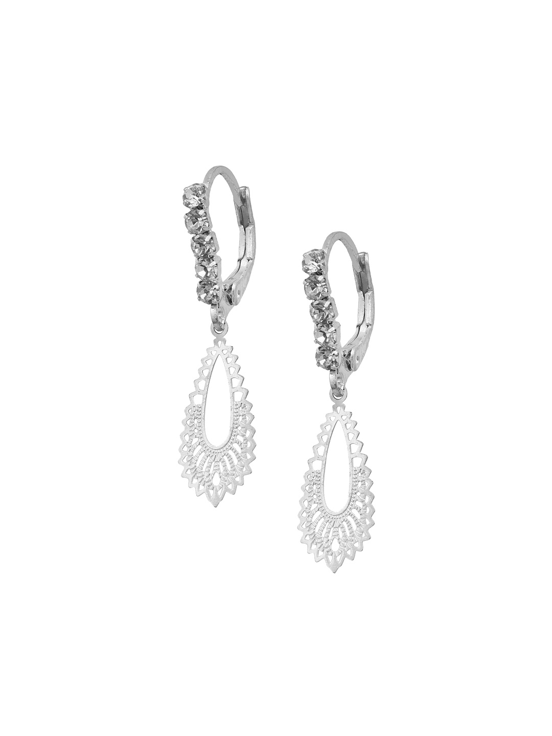 

MEMOIR Silver Plated Contemporary Drop Earrings