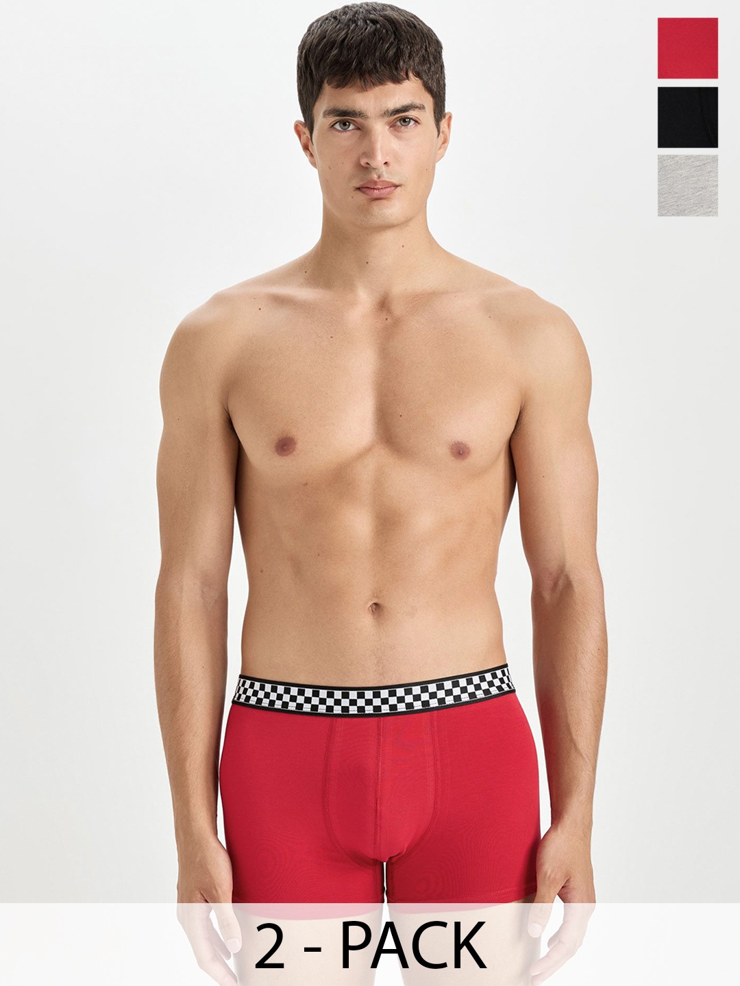 

DeFacto Pack Of 3 Men Cotton Trunk 234893030, Red