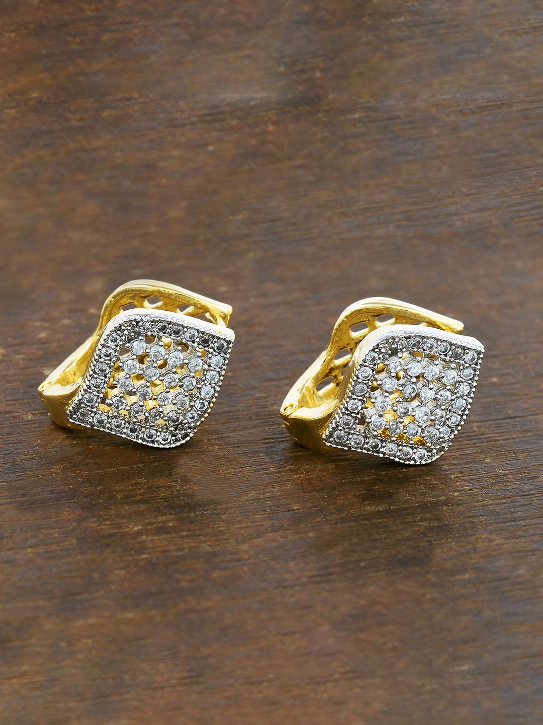 

MEMOIR Gold-Plated Contemporary Cubic Zirconia Studs