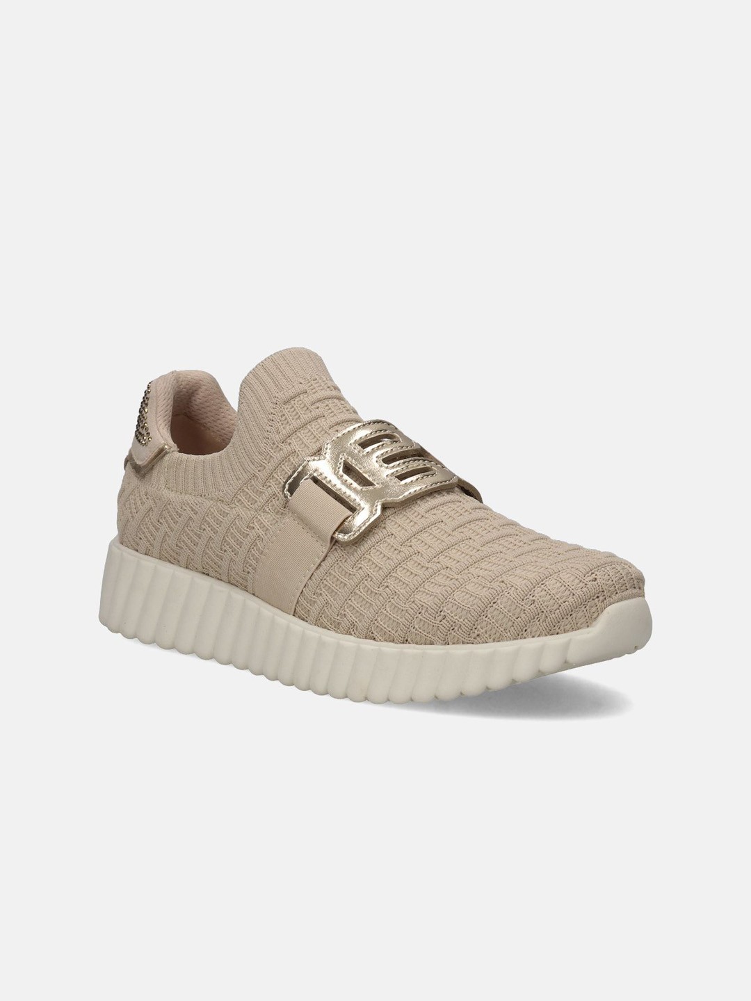 

BAGATT Women Round Toe Casual Sneakers, Beige