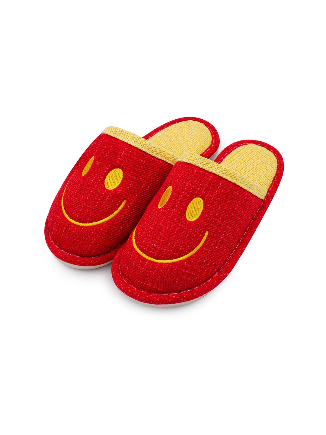 

JENNA Women Fur Winter Room Slippers, Red