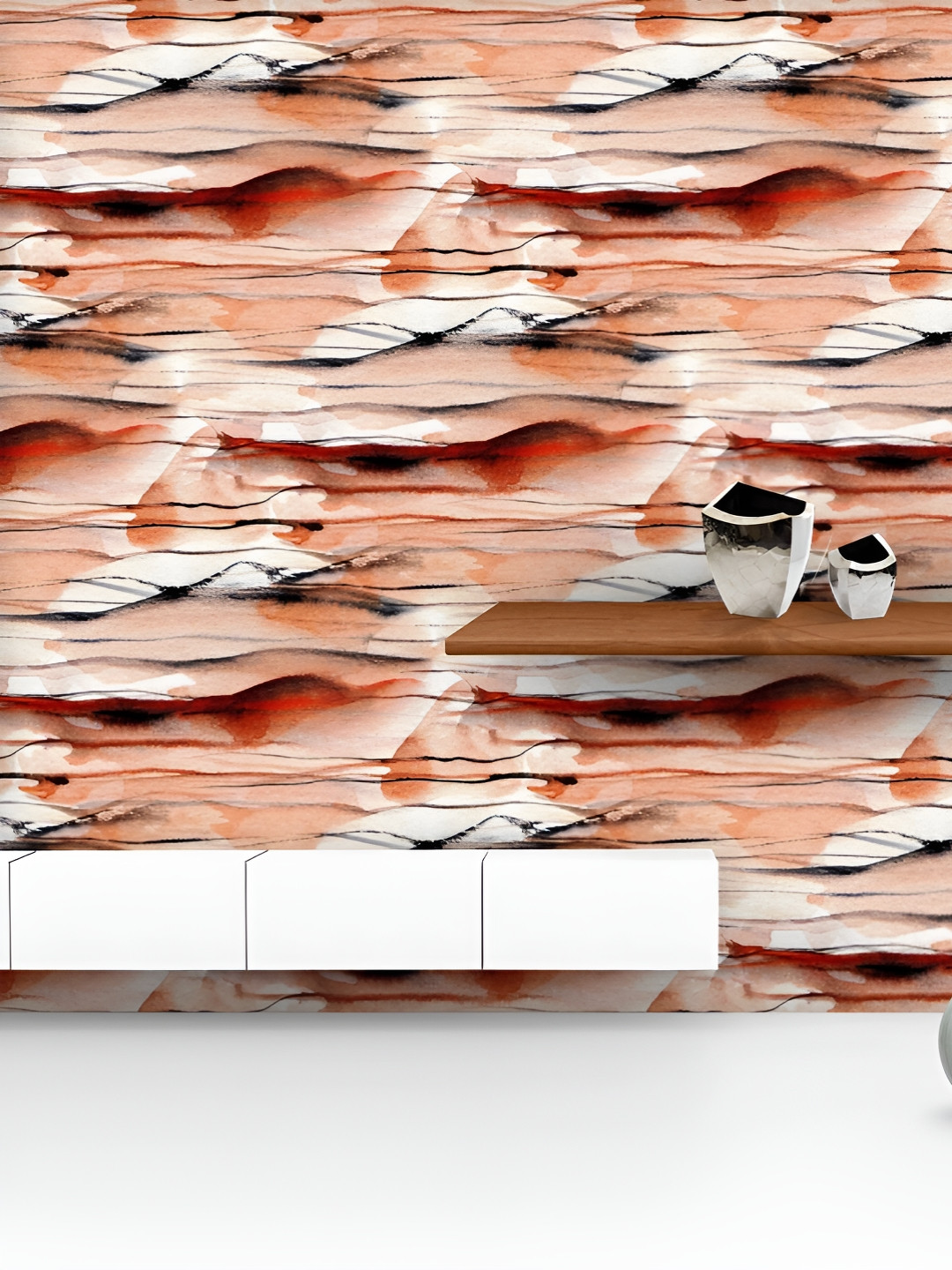 

ArtzFolio Printed UV-Resistant Anti-Bacterial Hand-Drawn Watercolor Spots Peel & Stick Wallpaper, Multi