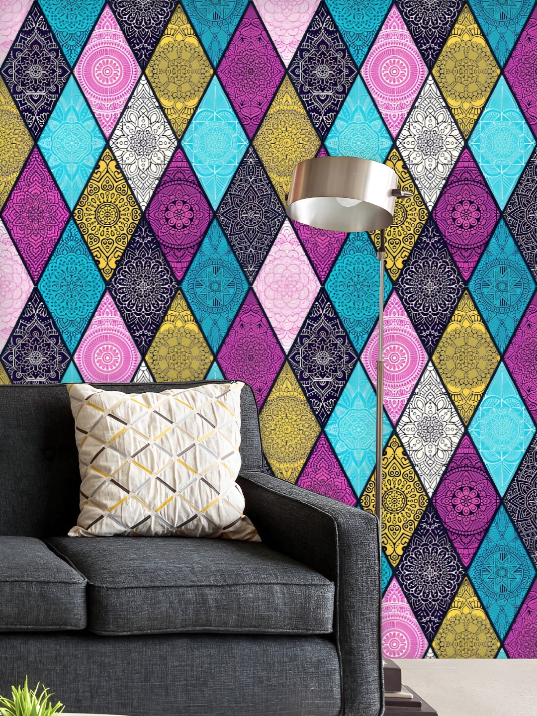 

ArtzFolio Printed UV-Resistant Anti-Bacterial Vintage Motifs Art Peel & Stick Wallpaper, Multi