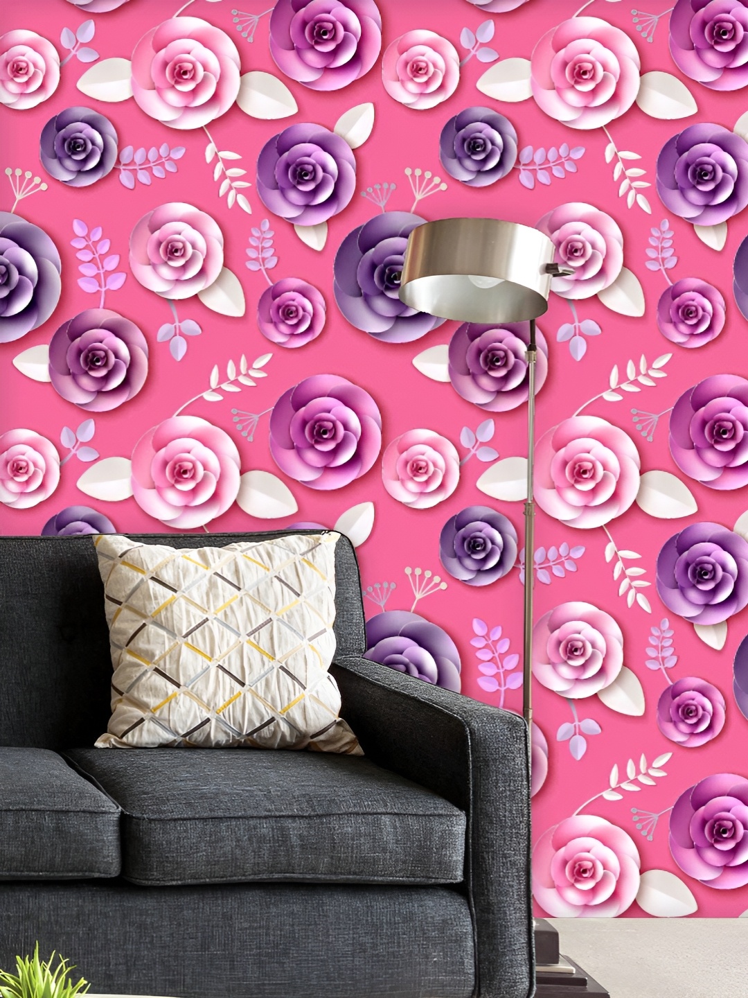 

ArtzFolio Printed UV-Resistant Anti-Bacterial Floral Botanical Pattern Peel & Stick Wallpaper, Multi