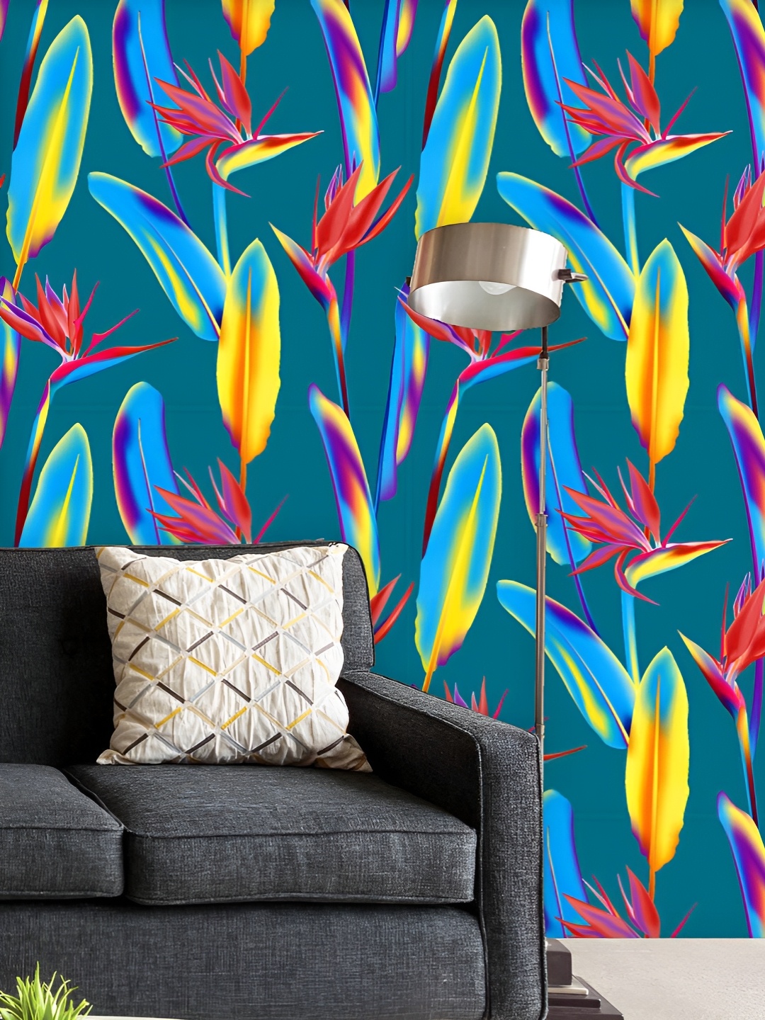 

ArtzFolio Printed UV-Resistant Anti-Bacterial South African Crane Flower Peel & Stick Wallpaper, Multi