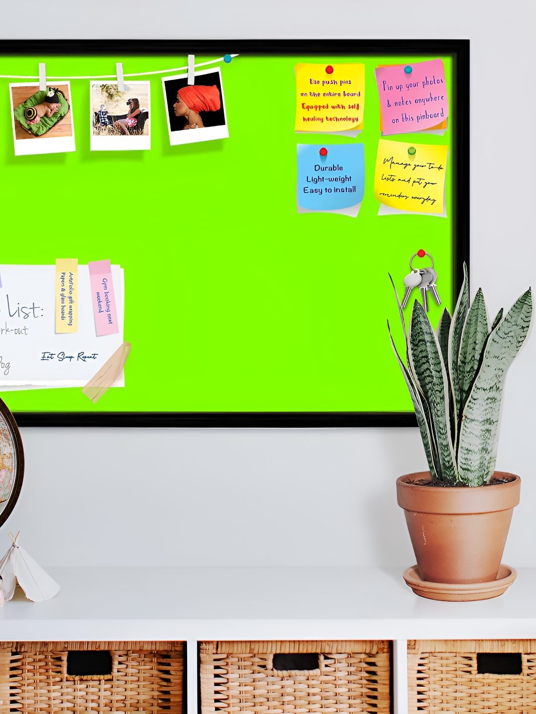 

ArtzFolio Wooden Notice Pin Board, Green