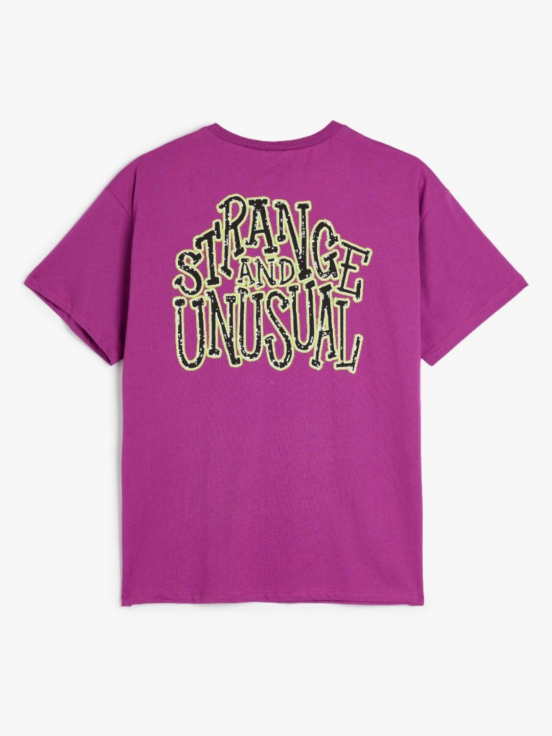 

Koton Boys Typography Printed Round Neck Cotton T-shirt, Purple