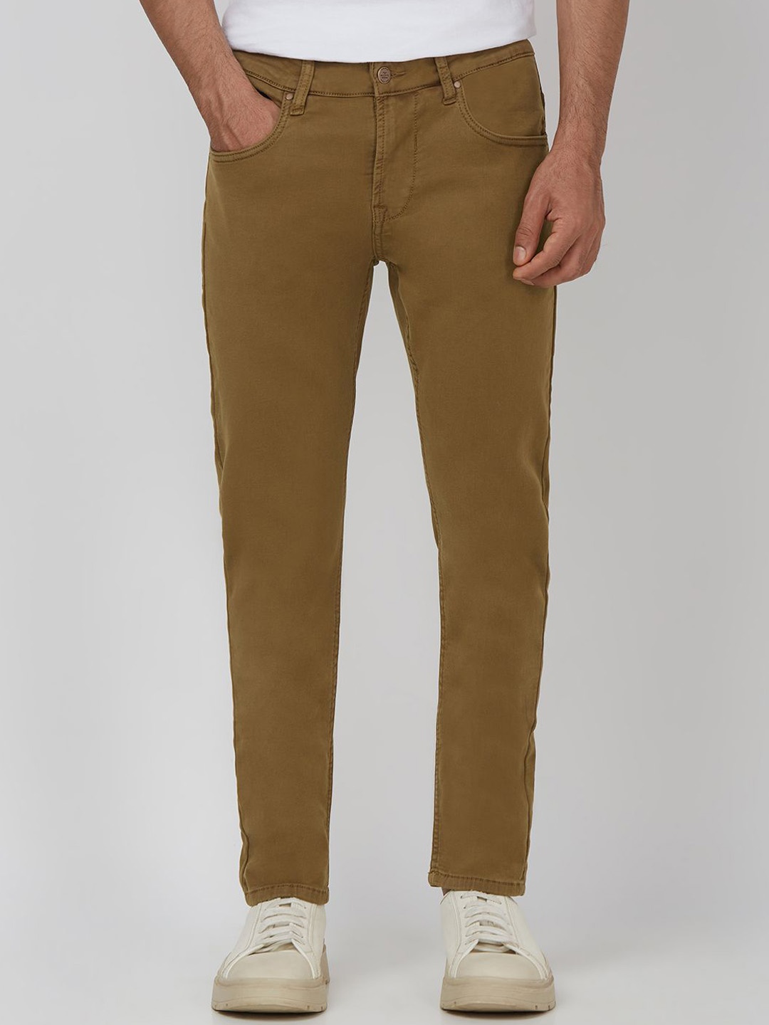 

Mufti Men Mid-Rise Skinny Fit Stretchable Jeans, Khaki