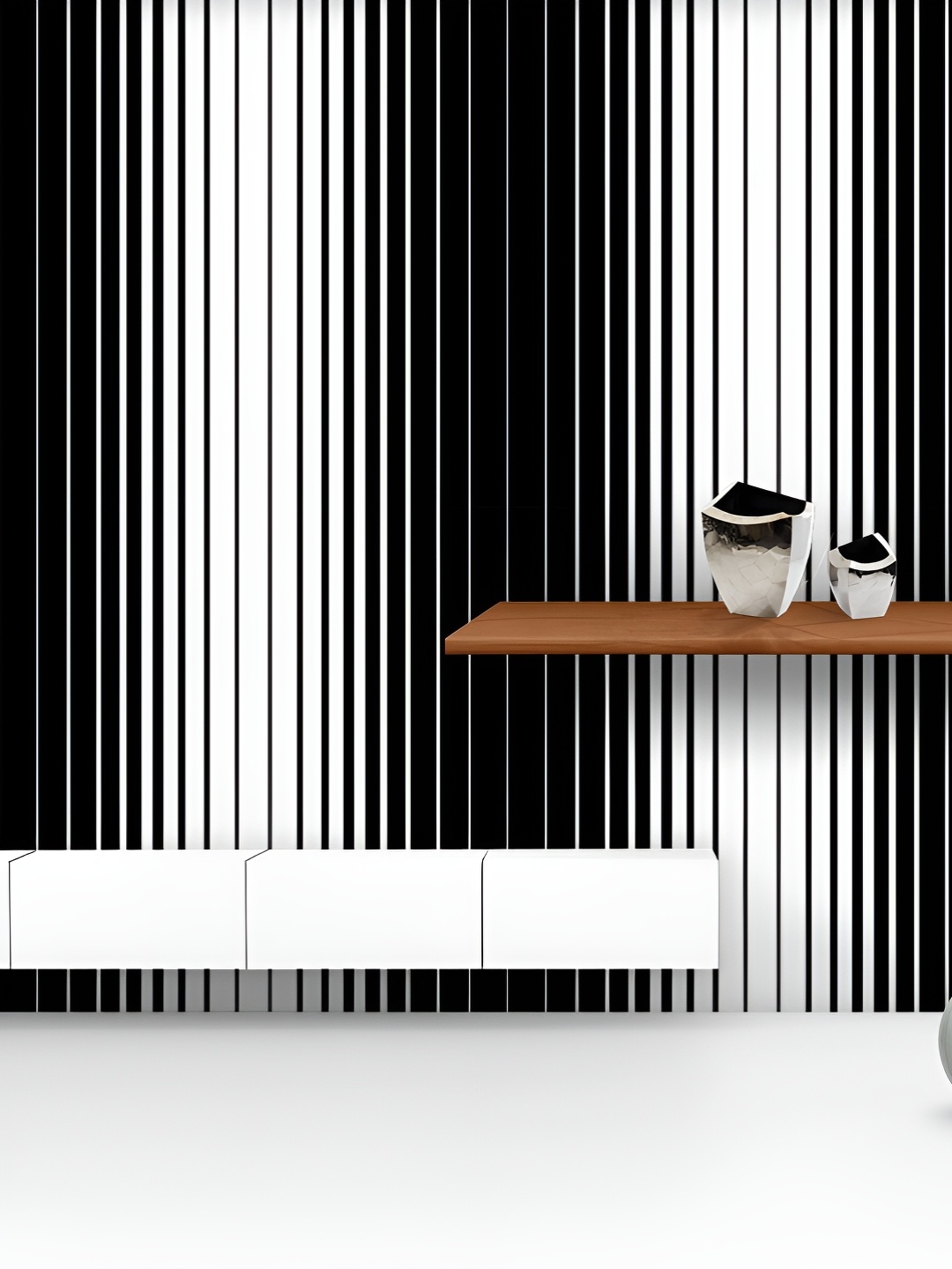 

ArtzFolio Printed UV-Resistant Anti-Bacterial Modern Abstract Stripes Peel & Stick Wallpaper, Multi