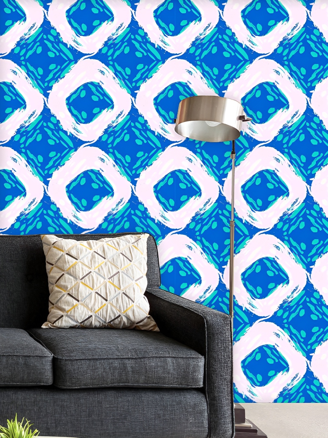 

ArtzFolio Printed UV-Resistant Anti-Bacterial Abstract Chevron Strokes Peel & Stick Wallpaper, Multi