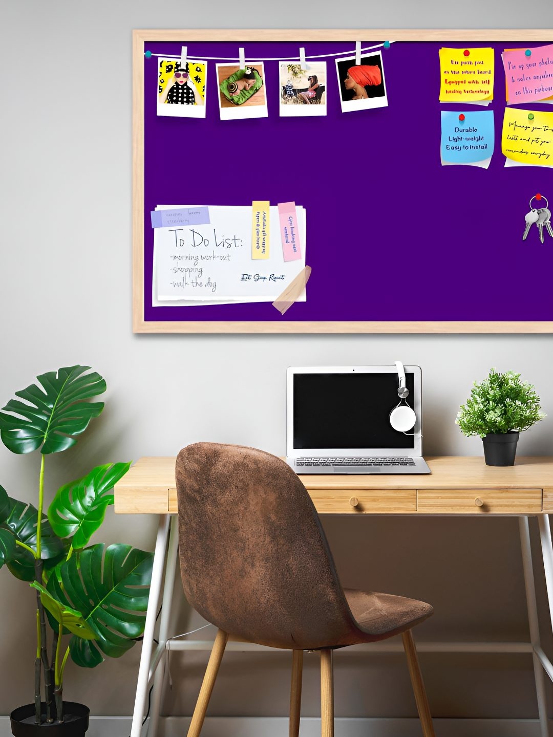 

ArtzFolio Wooden Notice Pin Board, Purple