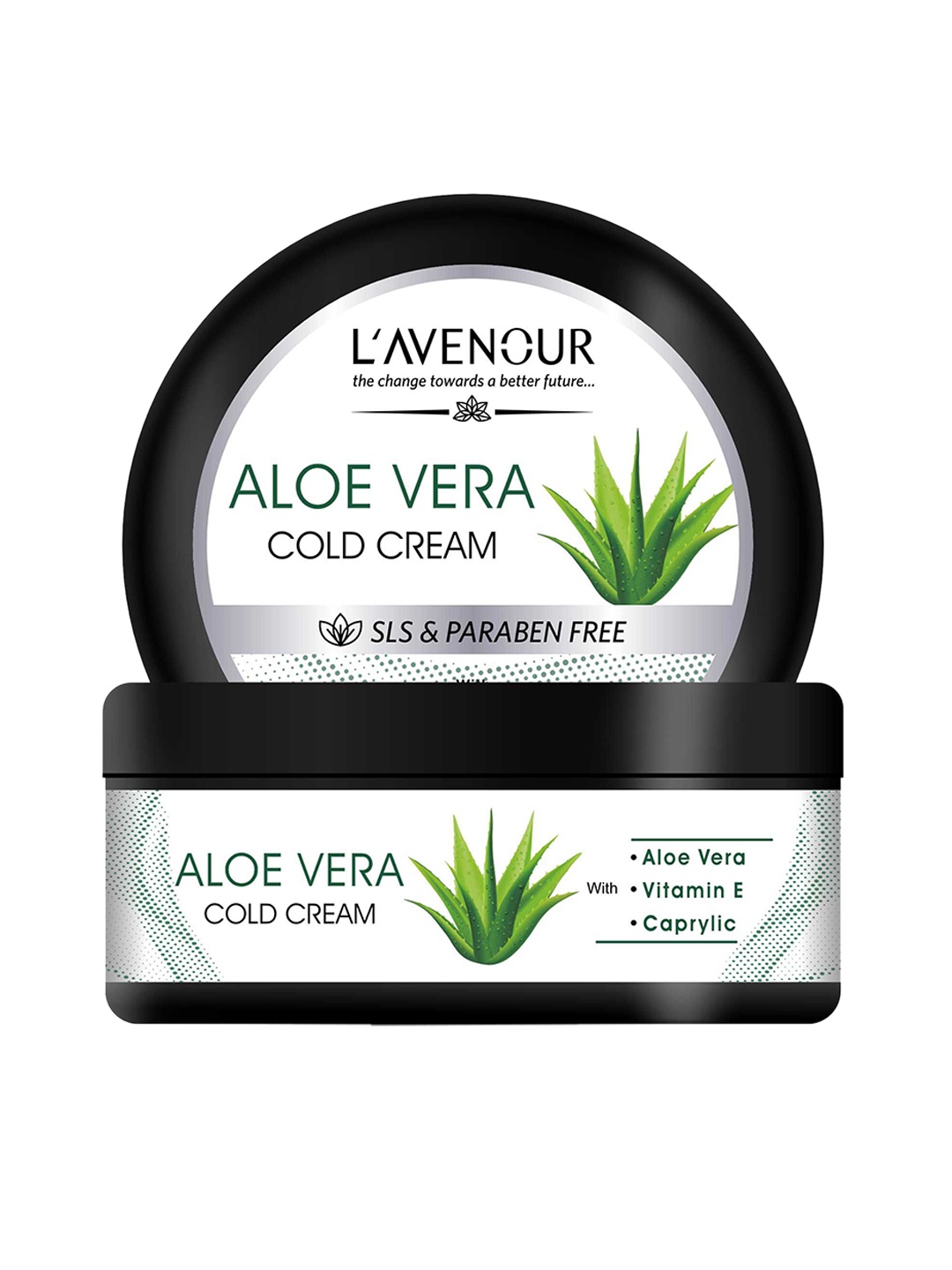 

L'AVENOUR Set Of 2 Aloe Vera Deep Moisturization Cold Cream For Dry Skin - 100 ml Each, White