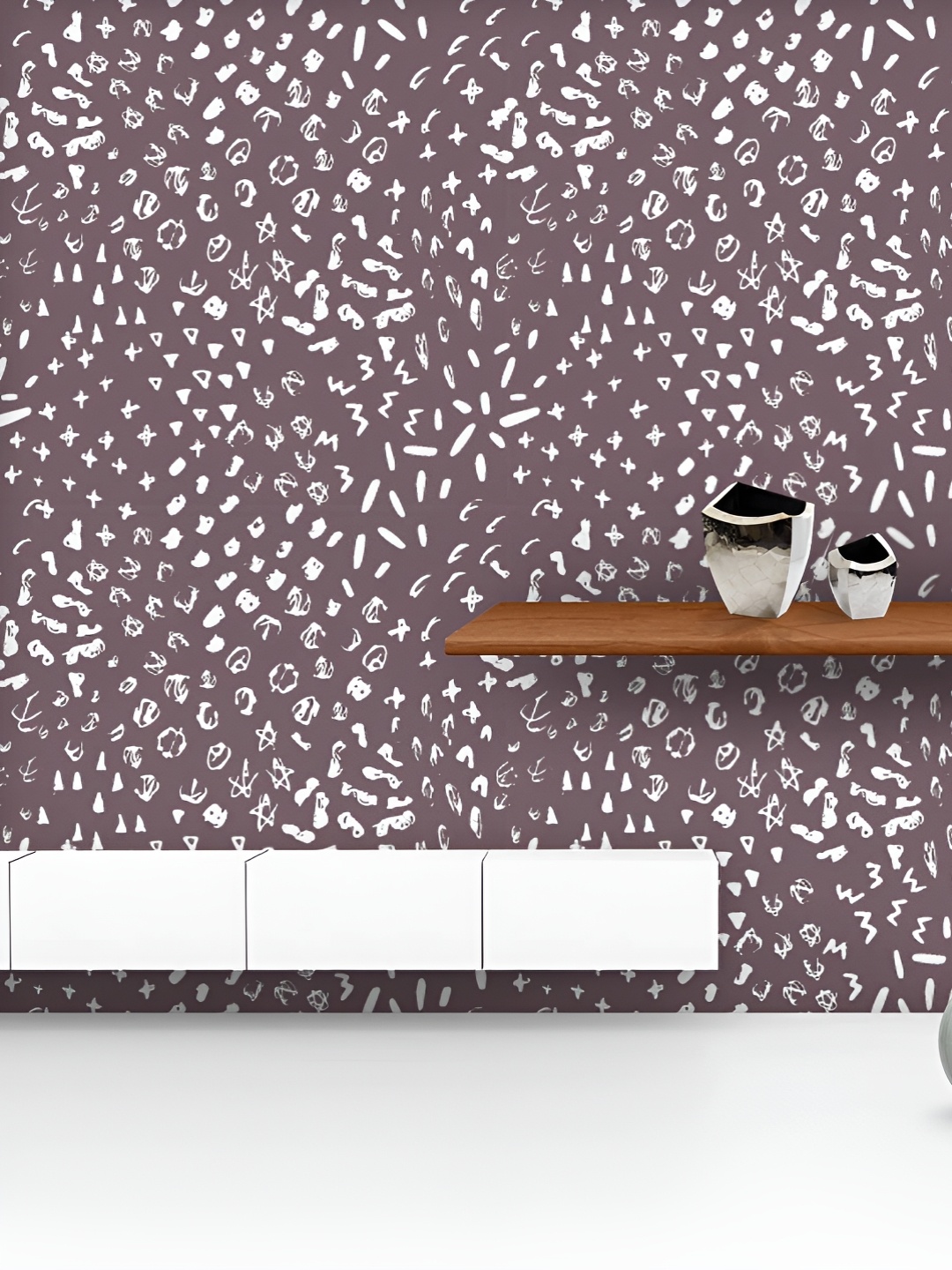 

ArtzFolio Printed UV-Resistant Anti-Bacterial Abstract Signs Pattern Peel & Stick Wallpaper, Multi