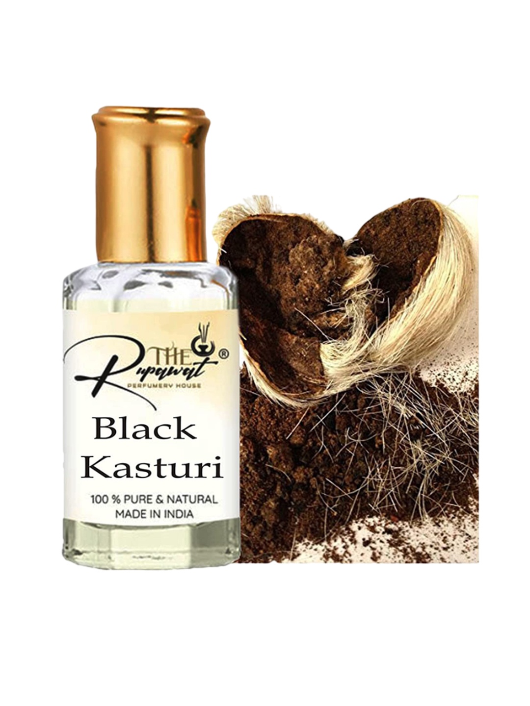 

THE RUPAWAT Perfumery House Black Kasturi Natural & Pure Alcohol Free Attar - 12 ml, Transparent