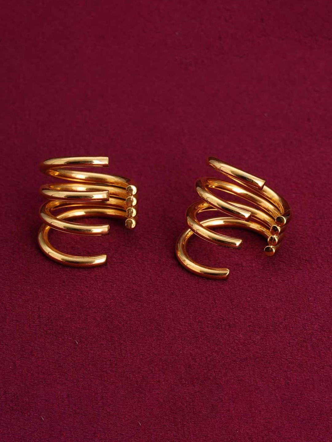

PALMONAS Gold-Plated Stainless Steel Waterproof and Anti-Tarnish Ear Cuff Earrings