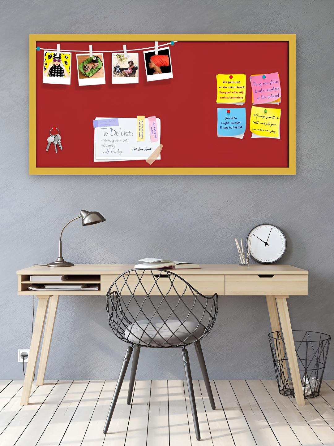 

ArtzFolio Wooden Notice Pin Board, Brown