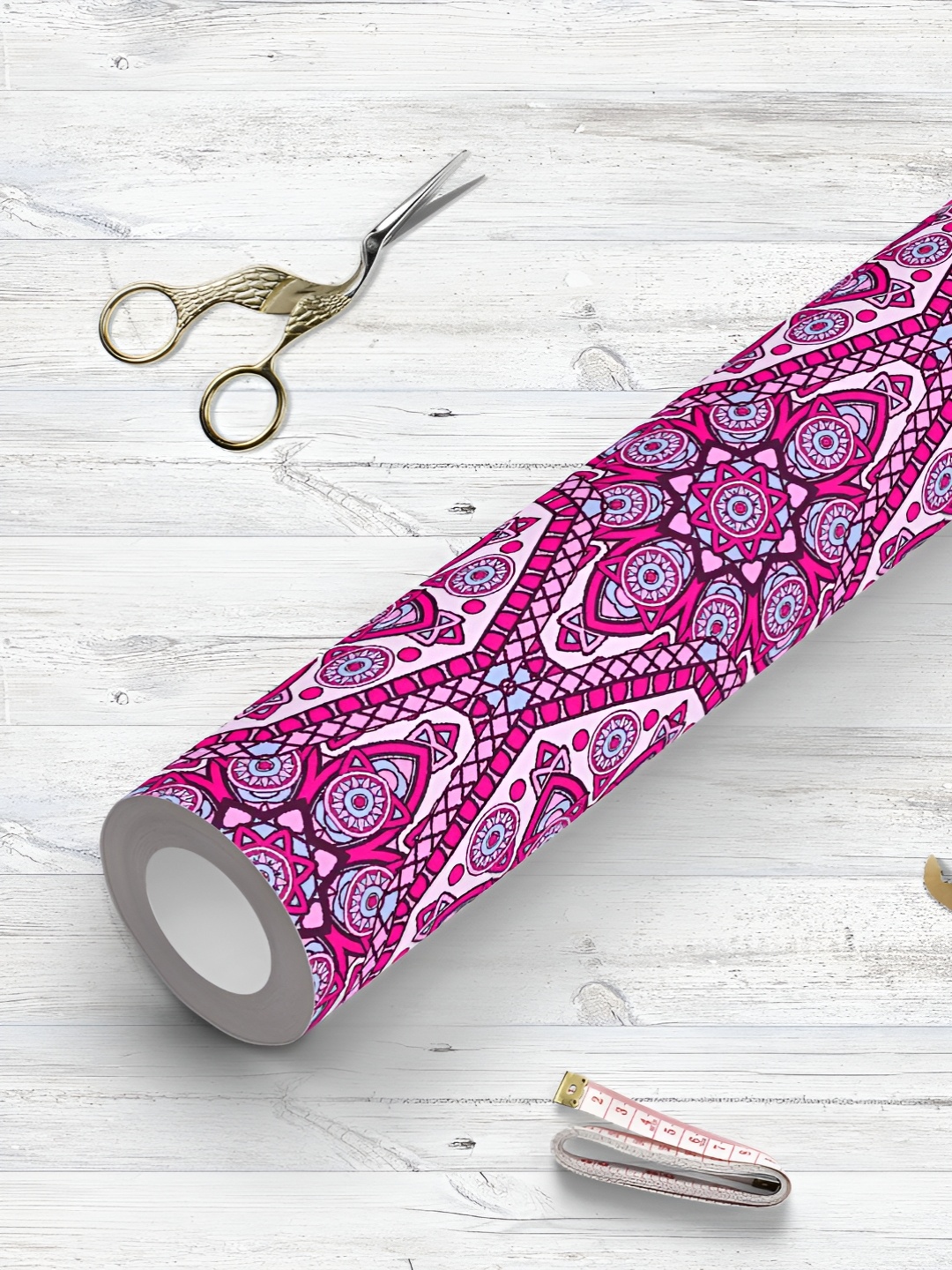 

ArtzFolio Pink & White Printed UV Resistant Wallpaper