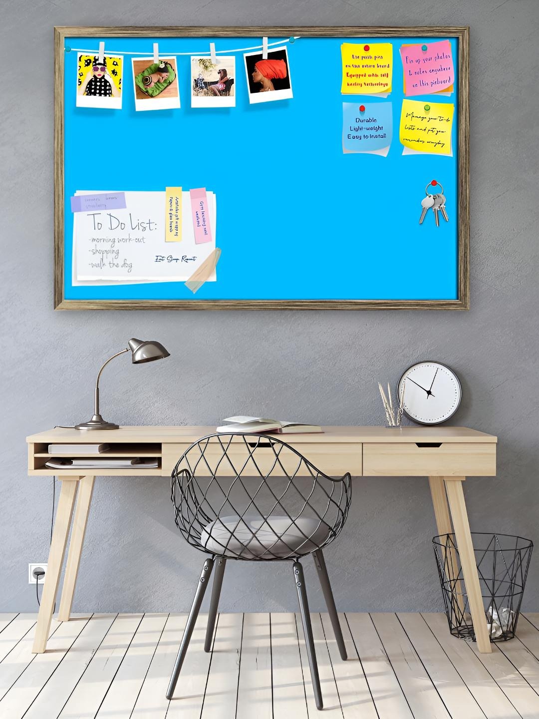 

ArtzFolio Wooden Notice Pin Board, Blue