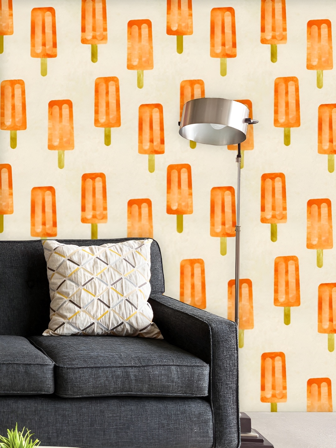 

ArtzFolio Printed UV-Resistant Anti-Bacterial Ice Pop Pattern Peel & Stick Wallpaper, Multi