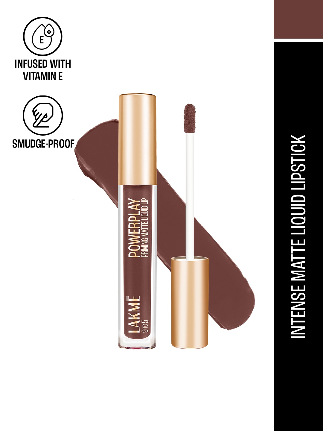 

Lakme 9to5 Primer + Matte Liquid Lip Color 4.2 ml - Strong Espresso MB3, Coffee brown