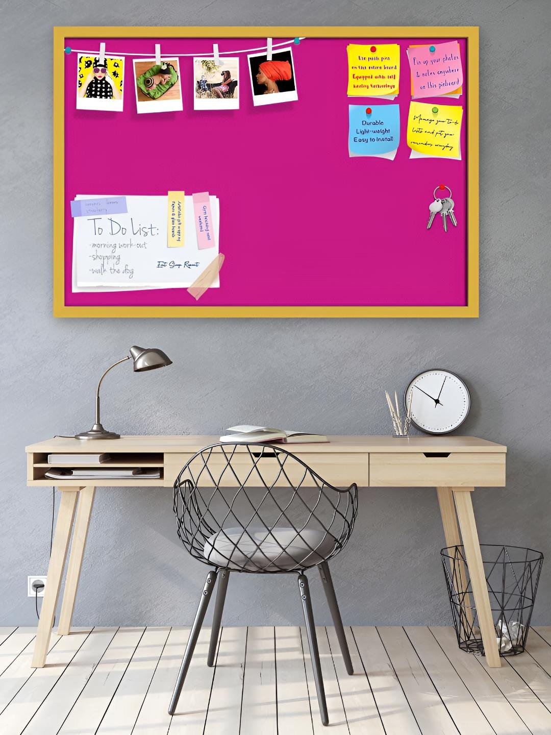 

ArtzFolio Wooden Notice Pin Board, Pink