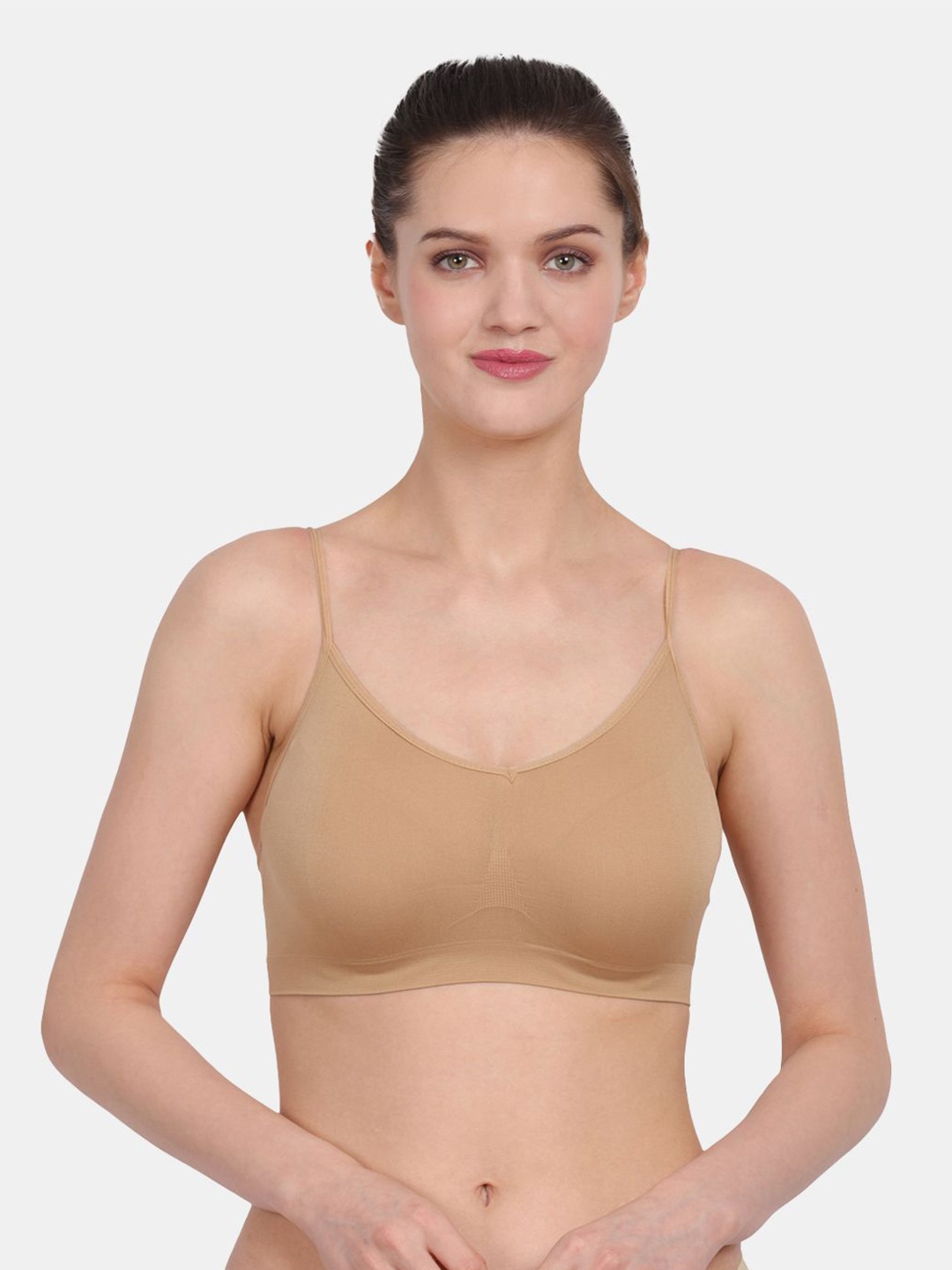 

Amour Secret Women Full Coverage Lightly Padded Workout Bra, Nude
