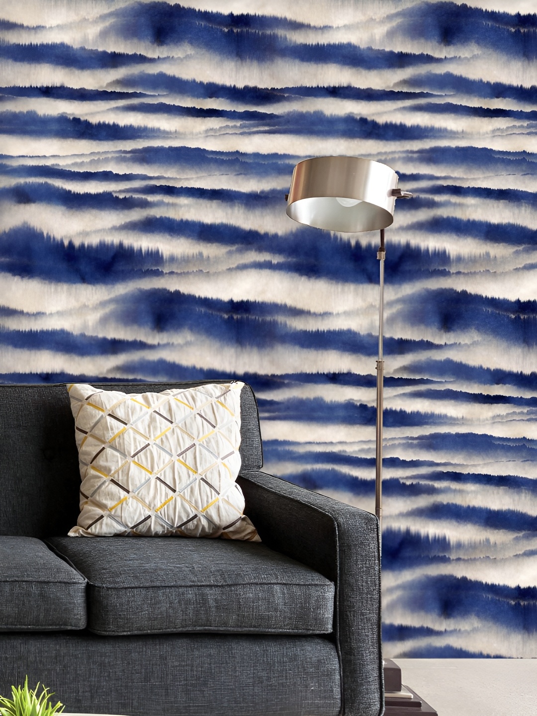 

ArtzFolio Printed UV-Resistant Anti-Bacterial Watercolor Abstract Motif Peel & Stick Wallpaper, Multi