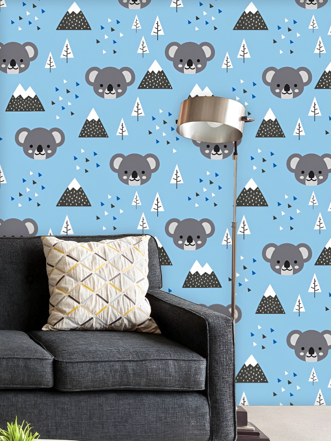 

ArtzFolio Printed UV-Resistant Anti-Bacterial Scandinavian Koala Animal Peel & Stick Wallpaper, Multi