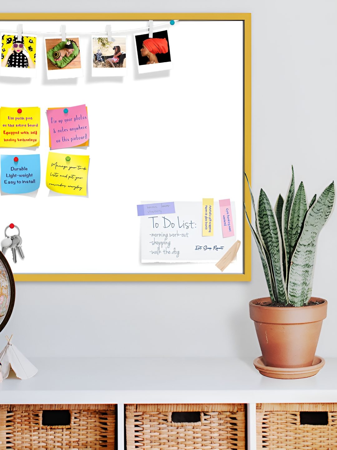 

ArtzFolio Wooden Notice Pin Board, White