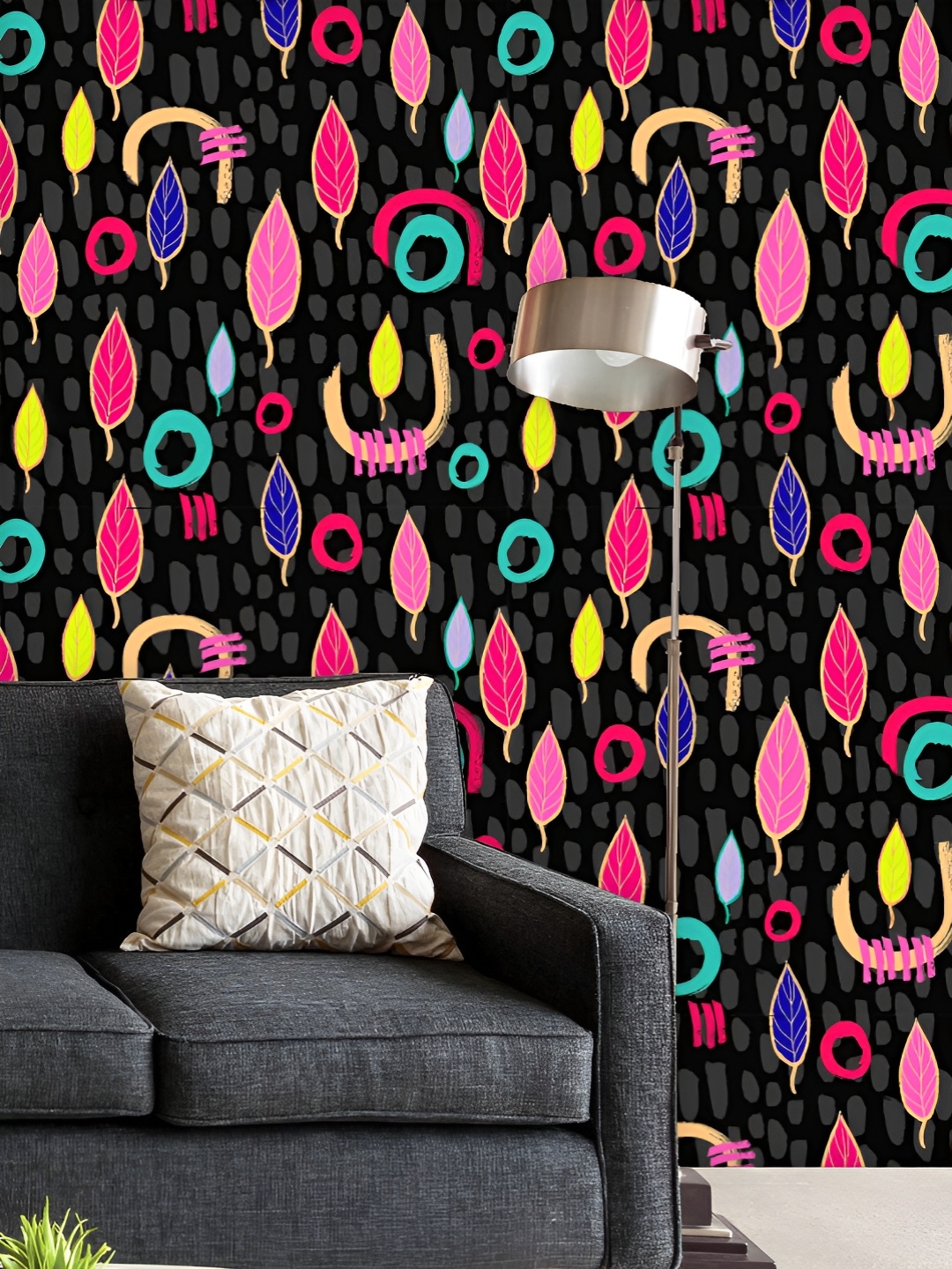 

ArtzFolio Printed UV-Resistant Anti-Bacterial Geometric Pattern Peel & Stick Wallpaper, Multi